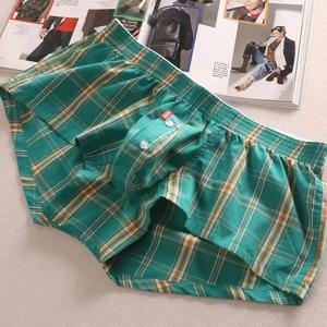 MENS SEXY COTTON SHORTS HOME COMFORT CHECKERED FIT TRUNKS 남성 섹시한 속옷 Langerie Briefs 짧은 옷 의류 Homewear
