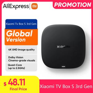 글로벌 버전 Xiaomi TV Box S 3세대 4K Ultra HD 2G 32G WiFi BT5.2 Google TV Cast Netflix 스마트 TV Box 미디어 플레이어
