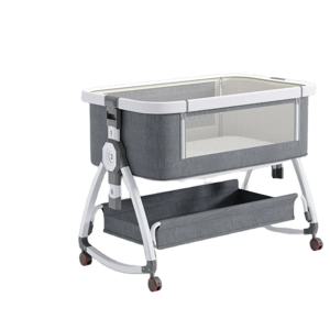 사용자 정의 고품질 쉬운 접이식 아기 여행 침대 세트 현대적인 디자인에는 내구성이 뛰어난 알루미늄으로 만든 수면을 위한 아기 모바일 유아용 침대가 포함되어 있습니다.
