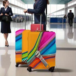 18-32인치 트롤리에 재사용 가능한 디지털 인쇄 폴리에스테르 수하물 커버