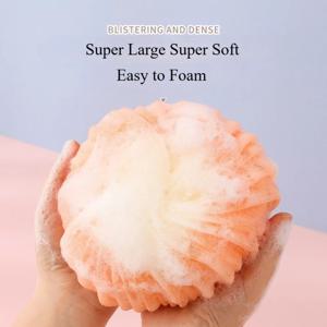 1pc 샤워 메쉬 포밍 스폰지 공 소프트 바디 스크럽 엑스 폴리 에이 팅 스킨 백 브러시 클리너 목욕 버블 볼 목욕 액세서리