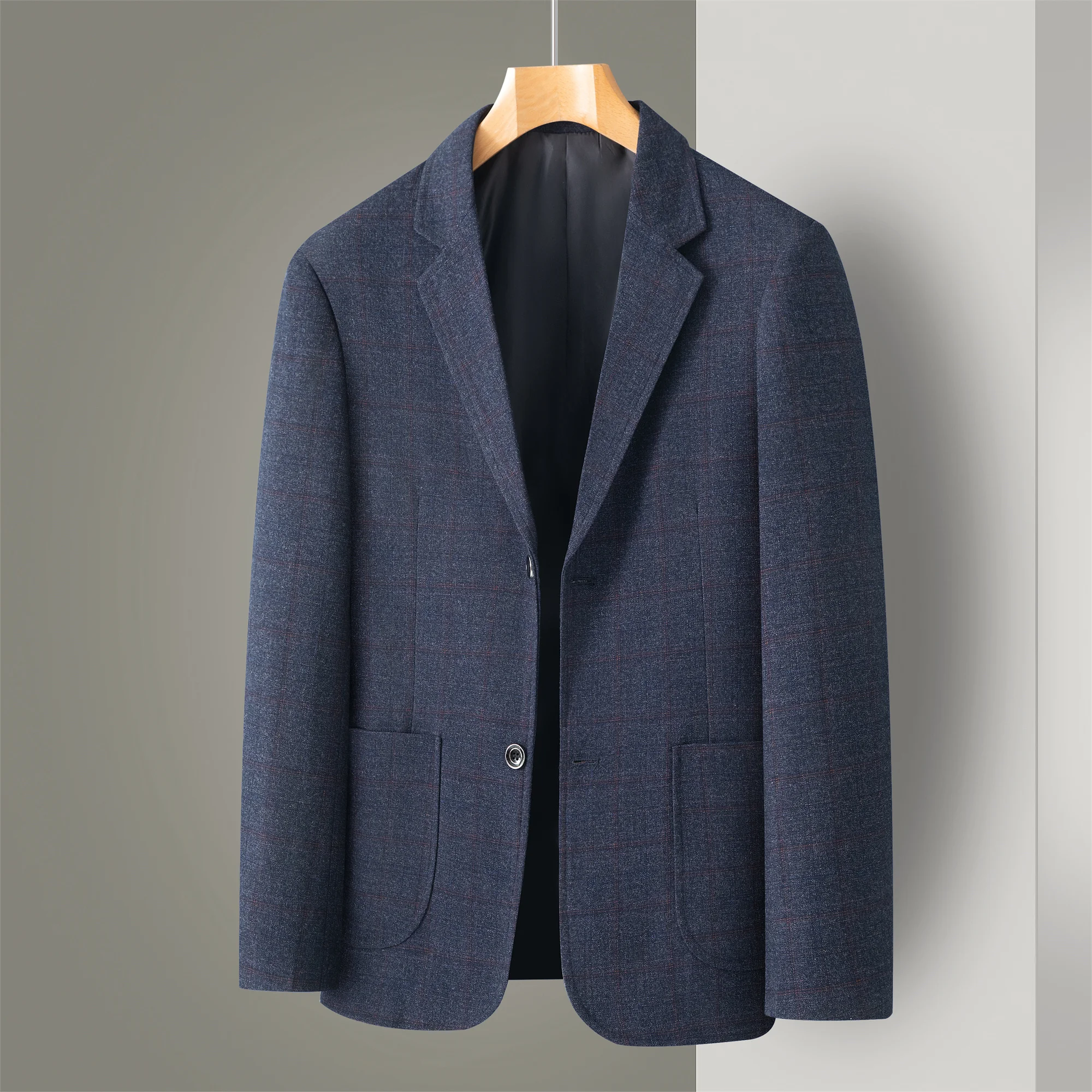 중년 남성 비즈니스 캐주얼 정장 아버지의 날 선물 결혼식 정장 경량 정장 남성 35-60 세 대형 얇은 탑 남성 중년 및 노인 재킷