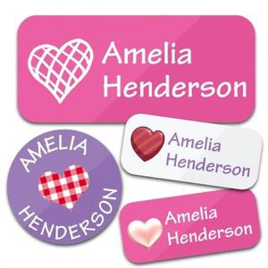 사용자 정의 이름 스티커 130개 - 의류용 방수 맞춤형 스티커 라벨