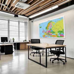 유럽 ​​벽지도 대형 포스터 225*150cm 영어 부직포 비닐 패브릭 그림 사무 용품 프레임없이 홈 인테리어