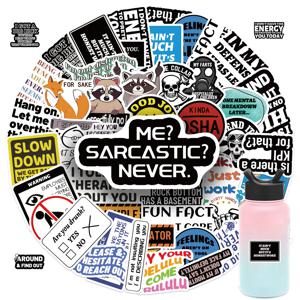 50개 재미있는 성인용 스티커 PVC 만화 데칼 스크랩북킹 노트북 물병 자동차 유리 표면 호환