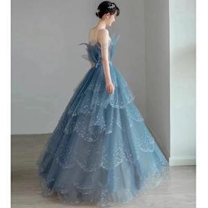 2025 이브닝 드레스 스타일 캐미솔 런웨이 공주 연례 파티 드레스 여성 호스트 니치 성인식 이브닝 드레스