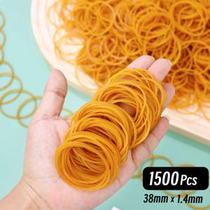 38mm 150/1500p 노란색/흰색/검정색 강력한 조절 가능한 탄성 고무 링 학생 사무용품 편지지 고무 밴드 암소 밴드