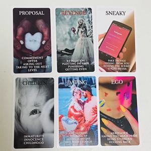 미스틱 블랙 로즈 오라클 데크 78 Pcs 상황 타로 카드 트윈 불꽃 사랑 키워드 데크 치유 그림자 작업 독특한