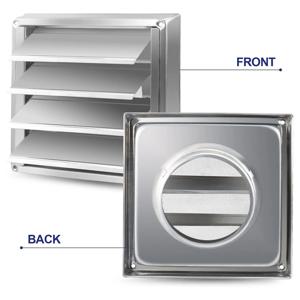 금속 메쉬 스크린이 있는 ABNJ 금속 건조기 벤트 커버, 쉬운 설치를 위한 야외 스테인레스 스틸 루버 벤트 커버, 125mm