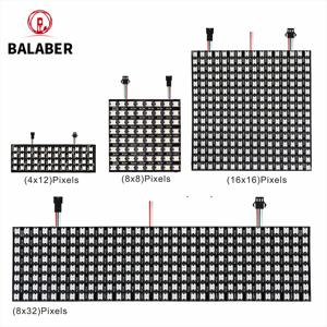 WS2812B RGB 4x12, 8x8, 16x16, 8x32 픽셀 디스플레이 화면. WS2812B, 개별적으로 주소 지정 가능, 디지털 유연한 프로그래밍 가능, 5V.