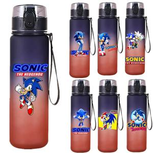 650ML 소닉 고슴도치 인쇄 물병 대용량 마시는 휴대용 홈 학교 애니메이션 야외 스포츠 워터 컵 아이 선물
