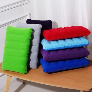 에어 쿠션 베개 야외 캠핑 접이식 사각형 인플레이터블 베개 여행용 등받이 비행기 머리 받침 베개 캠핑용