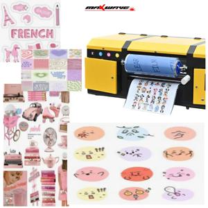 맥스웨이브 UV DTF 프린터 3 ㎡ /H 속도 노즐 세척 53KG 순중량 최대 100m 인쇄 길이 코일 AB 필름 지원