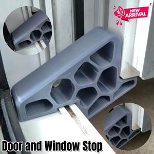 트랙 잠금 장치가 있는 창/발코니 도어 스토퍼 헤비 듀티 도어 스톱 미끄럼 방지 도어 웨지 벽 보호 장치 쉬운 설치/제거
