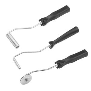 3개입 유리섬유 롤러 도구 세트 유리섬유 버블 패들 도구 라미네이팅 페인트 롤러 세트 알루미늄 헤드 플라스틱 핸들