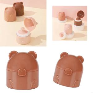 K8GF 위생 베이비 파우더 디스펜서 박스 섬세한 신생아 피부 보호를위한 부드러운 퍼프