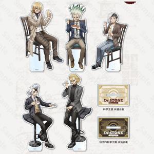 닥터스톤 카페 의자 아크 스탠드 센쿠 이시가미 이트 버전 아크릴 스탠드 겐 아사기리 음료수 커피 스탠딩 플레이트 나나미 류수이 장난감