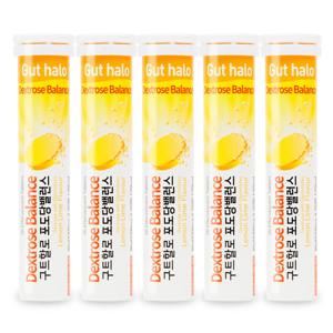 구트할로 발포 전해질 이온 음료 포도당 밸런스 4,300mg X 20정 5통