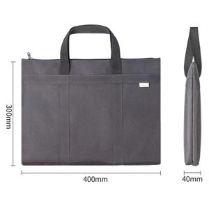 두꺼운 대용량 옥스포드 천 캔버스 서류 가방 맞춤형 회의 문서 가방 지퍼 핸드백 비즈니스 파일 가방