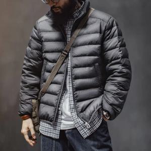 마덴 남성용 다운 재킷 90% 화이트 덕 다운 경량 패딩 스탠드 칼라 따뜻한 이너 레이어 캐주얼 방한 코트 겨울용