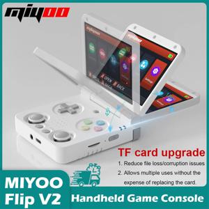 【브랜드+】MIYOO Flip V2 휴대용 게임기 3.5'' IPS 스크린 리눅스 시스템 Onion OS 비디오 게임 콘솔 무료 보관 가방 포함 게이머용