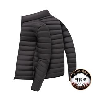 가을과 겨울용 90% 화이트 덕다운 경량 스탠드업 칼라 다운 재킷 남성용, 패셔너블하고 따뜻한 코트