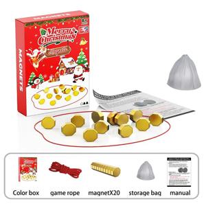 크리스마스 파티 게임 자석 돌 게임 인터랙티브 자석 보드 전략 게임 가족 성인 휴대용 자석 돌 플레이 세트