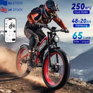EU 창고 DUOTTS N26 듀얼 모터 전기 자전거 48V 20AH 듀얼 모터 26인치 팻 타이어 전기 자전거 성인용 7단 변속