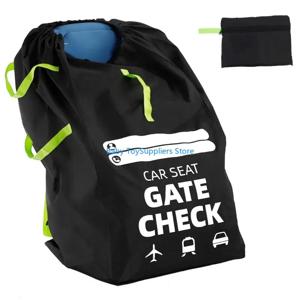 R1WF 범용 베이비 카시트 보관 가방 편안한 비행기 유모차 여러 브랜드 용 벨트가있는 방진 커버