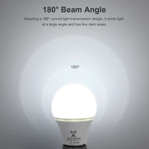 AC100-240V LED 레이더 감지 모션 센서 전구, 에너지 절약 스마트 감지, 계단 출입구 1-6m 범위, 12W, E27