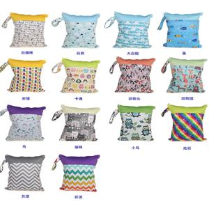 Tsoocosy 방수 더블 지퍼 기저귀 가방, 아기 기저귀 보관 가방, 세탁 가능한 천 기저귀 습식 및 건식 가방, 엄마 가방