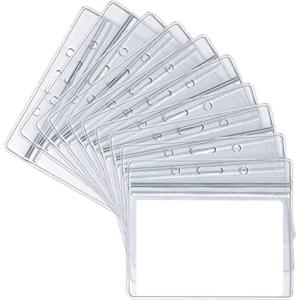 10 개/몫 가로 세로 작업 카드 커버 슬리브 투명 비닐 ID 태그 배지 홀더 패스 카드 가방 보호 케이스