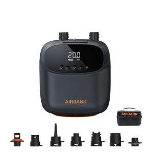 Airbank 스탠드 업 패들 SUP 펌프 충전식 20PSI 풍선 PVC 보트 카약 액세서리 서핑 연 매트리스 텐트