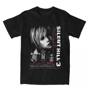 Silent Hill 3 남성 여성 T 셔츠 공포 게임 재미 티 셔츠 반소매 o 넥 TShirt 코튼 빈티지 캐주얼 대형 Tshirt