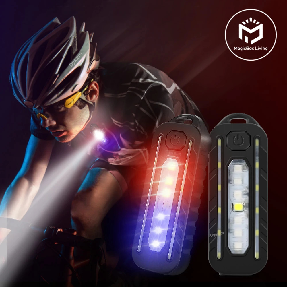 경찰을위한 키 체인 손전등 USB 충전 LED 손전등 어깨 클립 조명 경고 깜박이는 빛 야외 작업 조명 램프