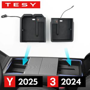 테슬라 모델 Y 주니퍼 출시 2025 모델 3 하이랜드 2024 콘솔 팔걸이 수납 정리함 USB C타입 충전기 확장 도크