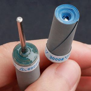 5Pcs 실린더 사포 막대 샌딩 벨트 사포 연삭 연마 휠 2.35mm 맨드릴이있는 전기 드릴 액세서리