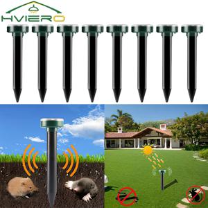 1/2/4/8 태양열 구동 초음파 소닉 두더지 해충 설치류 퇴치기 구충제 마당 야외 램프 뒷마당 농지 마우스 퇴치기