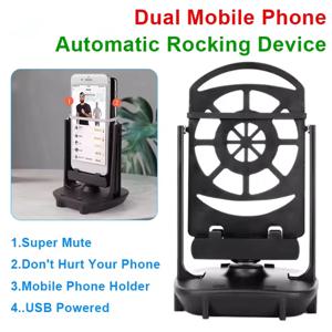 보수계 기능이 있는 책상용 휴대폰 거치대, 자동 스윙 흔들림 방지, 걷기 없이 사용할 수 있는 게으른 사람들을 위한 모든 스마트폰용 휴대폰 거치대