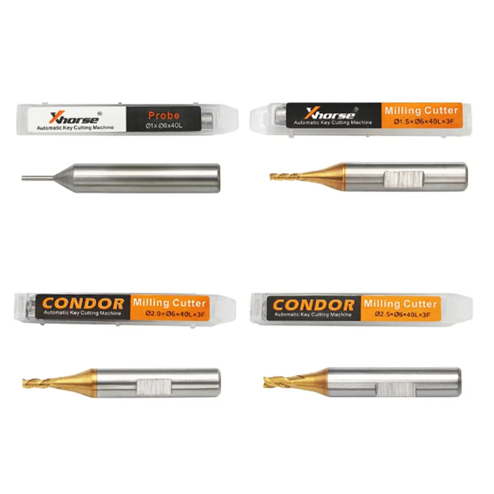 Xhorse CONDOR XC MINI Plus Dolphin XP-005 Dolphin XP-007 키 커팅 머신 용 1.0mm 1.5mm 2.0mm 2.5mm 밀링 커터 프로브