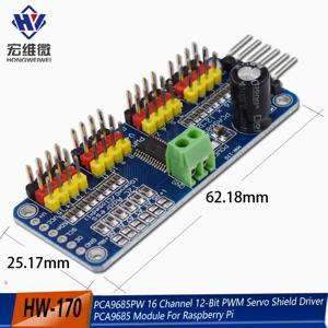 PCA9685PW 16 채널 12비트 PWM 서보 실드 드라이버 I2C 인터페이스 PCA9685 라즈베리 파이용 모듈