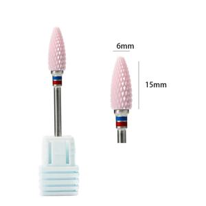 1pcs 세라믹 네일 드릴 비트 로터리 큐티클 버 젤 리무버 파일 전기 드릴 머신 용 밀스 네일 아트 도구 액세서리