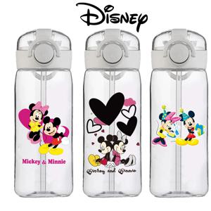 디즈니 미키 마우스 커플 만화 밀짚 컵 소년과 소녀 학생 드롭 방지 새로운 여름 물 유리 잘 생긴 휴대용