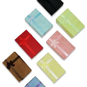 12 개 고품질 종이 반지 목걸이 세트 보석 목걸이 귀걸이 직사각형 패키지 선물 상자 5*8*2.5cm