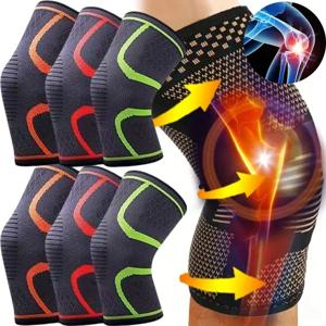 무릎 통증용 무릎 압박 슬리브, 달리기 역도 무릎 슬리브, 관절염 스포츠 체육관용 통기성 지지대