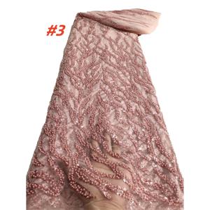 Salouva 아프리카 스팽글 레이스 원단, 나이지리아 2025 하이 퀄리티, 프랑스 구슬 메쉬 얇은 명주 그물 자수 웨딩 드레스, 레이스 바느질