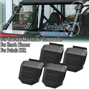 Can-Am Commander Maverick x3 1000 / Honda Pioneer / Polaris RZR / CFmoto 용 4Pcs UTV 1.5-2 ''튜브 앞 유리 창 HD 클램프