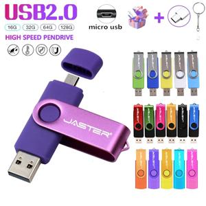 JASTER OTG USB 플래시 드라이브 펜 드라이브, 외부 스토리지, 프로스트 더블 애플리케이션 마이크로 USB 스틱, 2 in 1, 128GB, 64GB, 32GB, 16GB