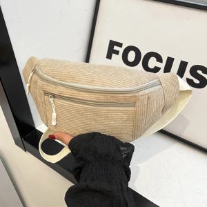 여성 허리 가방 코듀로이 학생 숄더 핸드백 크로스 바디 가슴 가슴 가방 화니 팩 패션 전화 여성 부랑자 벨트 지갑