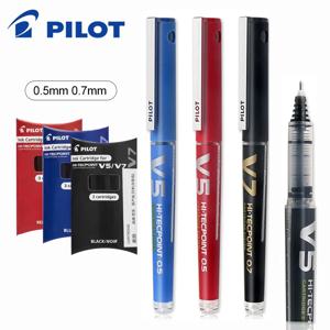 일본 파일럿 V5/V7 젤 펜 스트레이트 액체 교체 가능 잉크 카트리지 0.5/0.7mm 쓰기 학교 문구 사무용품